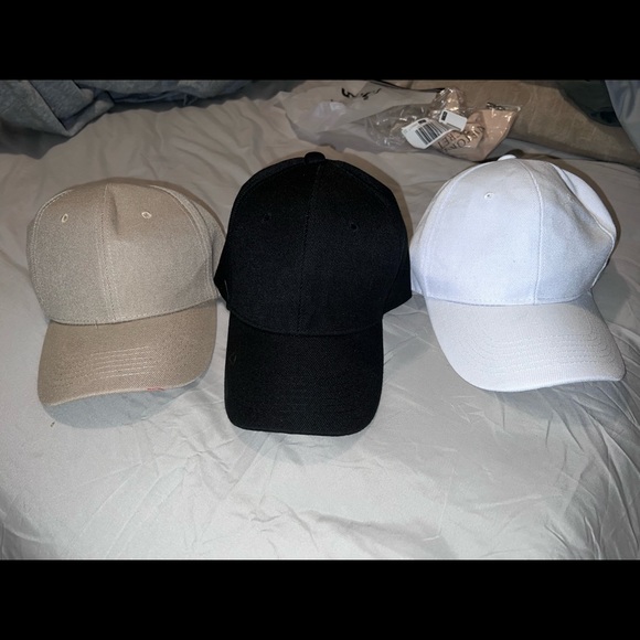 Basic Bundle of Baseball Caps: Nude, White, Black - Picture 2 of 2